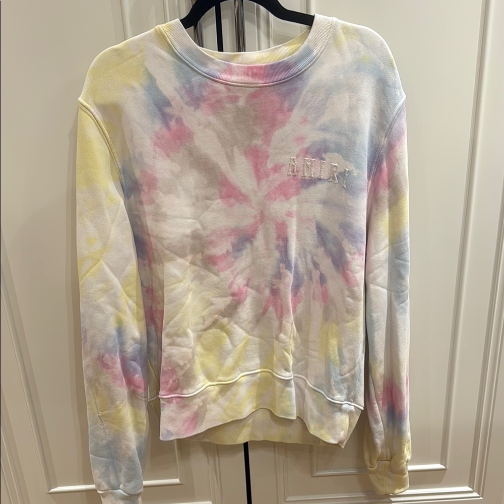 AMIRI Tie-Dye Crew Neck Sweater
